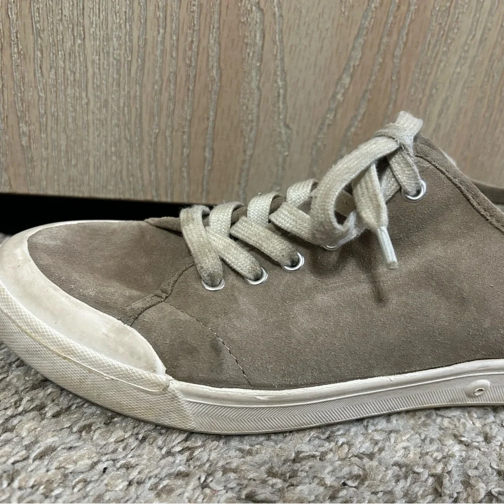 Rag & Bone Standard Issue Sneaker Shoes Gray Suede Lace Up Low Top Size 39.5 9.5